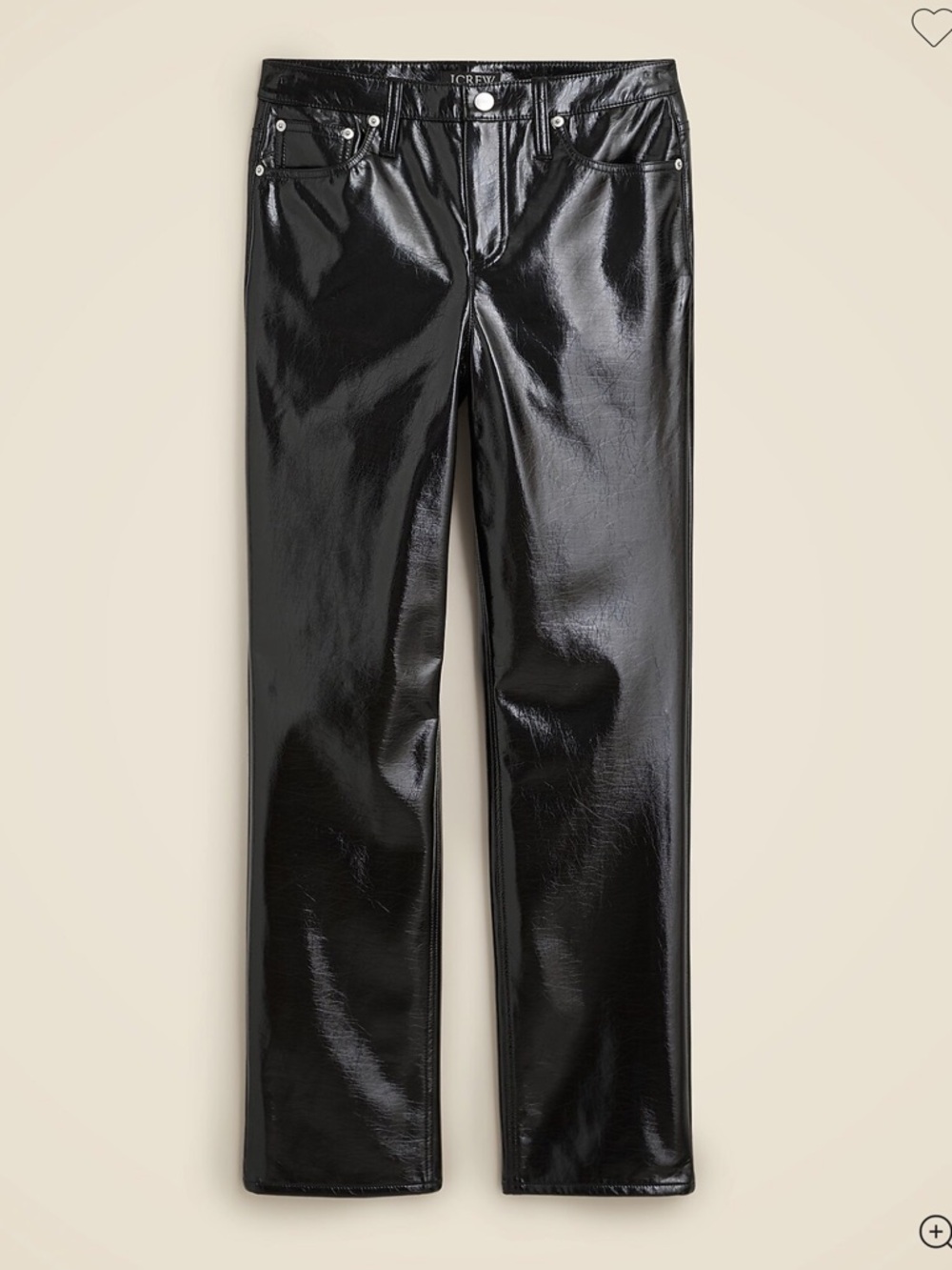 NWT‎ J. Crew size 28 Classic straight leg pant in faux leather pants